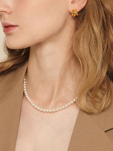 Silver]Basic pearl necklace(6mm) - murmur - Modalova