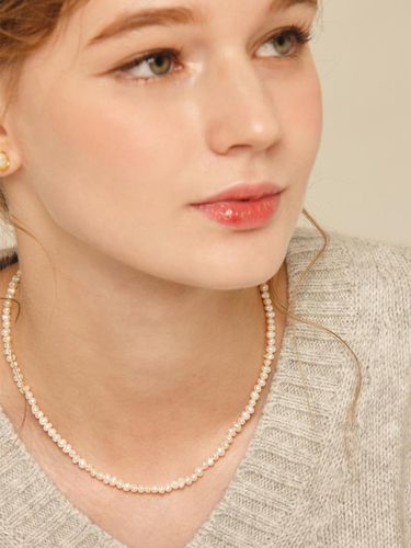 Silver]Natural pearl necklace - murmur - Modalova