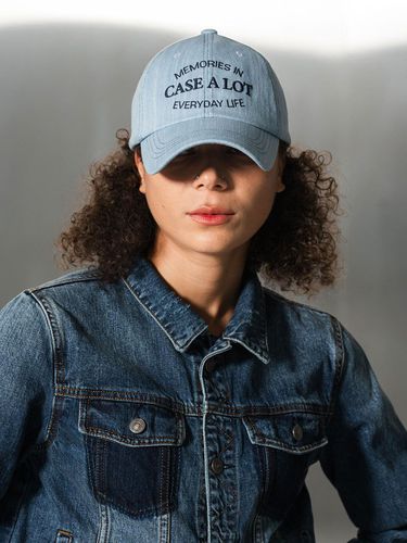 Denim stitch ball cap - light blue - CASE A LOT - Modalova