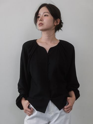 Raglan Shirring Blouse - Black - Laminez - Modalova