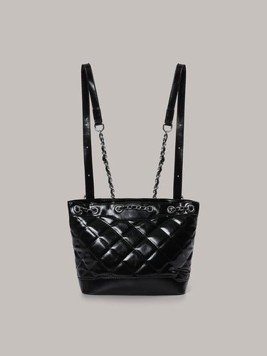 Quilting Chain Backpack - Black - Laminez - Modalova