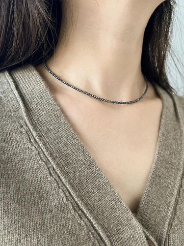 Deep Grey Point Necklace - TIEDE - Modalova