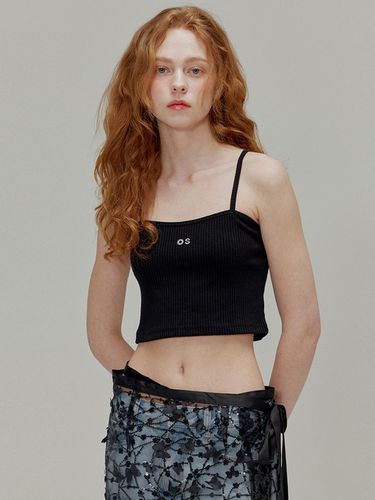 Ribbed bustier logo top_Black - OPENING SUNSHINE - Modalova