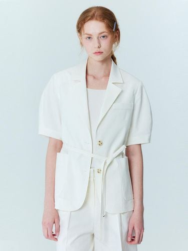 Volume sleeve linen belted jacket_Light Beige - OPENING SUNSHINE - Modalova