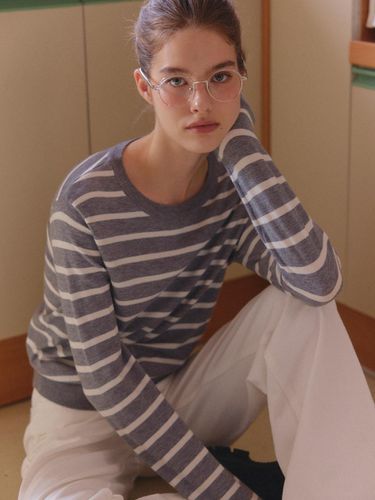 Basic Stripe Knitwear Pullover (TJUCX9901) - VIKI - Modalova