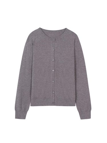 Basic Round Neck button Cardigan (TJCCX9905) - VIKI - Modalova