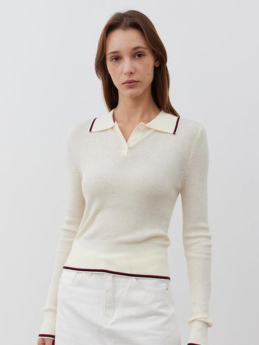 Collar Button Knit Top - MARILUZ - Modalova