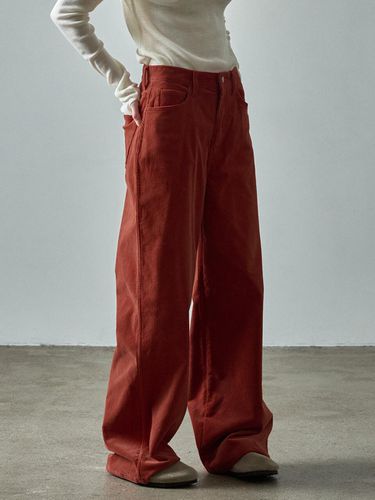 Classic Corduroy Pants - Brick Red - FACADE PATTERN - Modalova