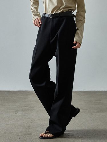 Classic Wool Bootcut Pants - Black - FACADE PATTERN - Modalova