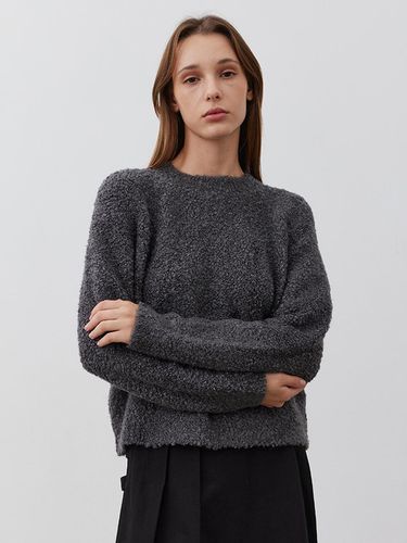 Boucle Knit Top_GRAY - MARILUZ - Modalova