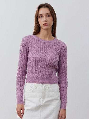 Classic Cable Knit Top_PURPLE - MARILUZ - Modalova