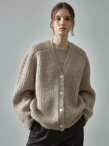 Alpaca Cloud Cardigan - Light Beige - FACADE PATTERN - Modalova