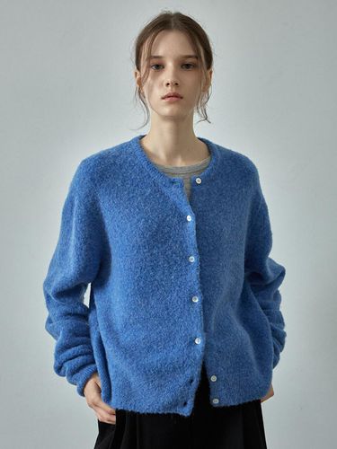 Alpaca Essential Cardigan - Blue - FACADE PATTERN - Modalova