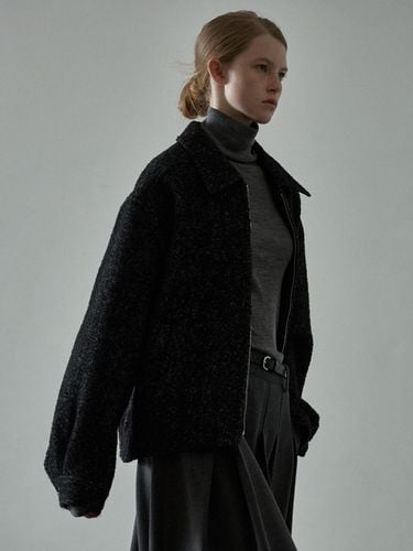 Minimal Herringbone Blouson Jumper - FACADE PATTERN - Modalova