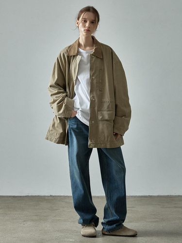 Cotton Utility Jacket - Khaki Beige - FACADE PATTERN - Modalova