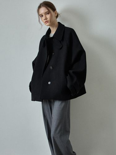 Oversized Cashmere Half Coat - FACADE PATTERN - Modalova