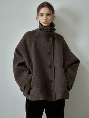 Oversized Cashmere Half Coat - FACADE PATTERN - Modalova