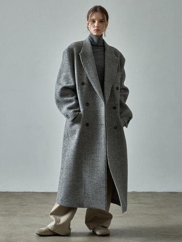 Herringbone Double Coat - Grey - FACADE PATTERN - Modalova