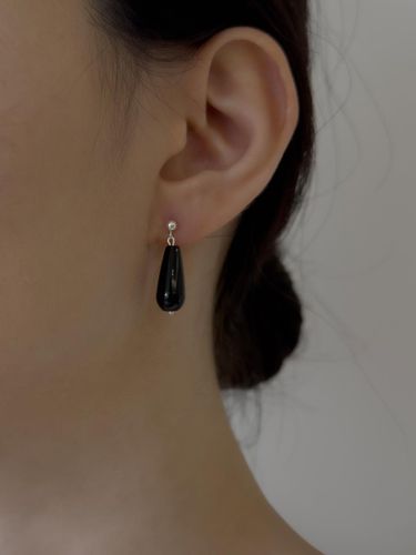 Onyx Drop Earring - TIEDE - Modalova