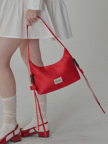 Side Detailed Ribbon Hobo Bag_Red - OPENING SUNSHINE - Modalova