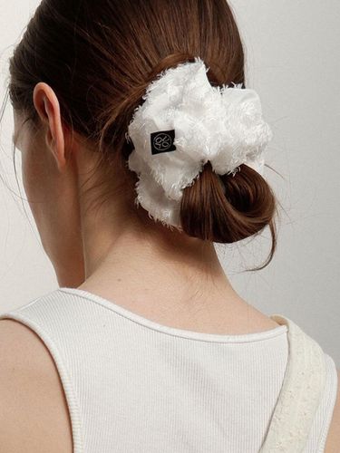 Lace Flower Scrunchie_White - voor - Modalova