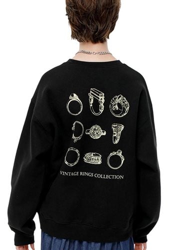 VINTAGE RINGS COLLECTION SWEAT SHIRT [BLACK] - runningHIGH - Modalova