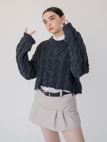 TWISTED KNIT SWEATER [3color] - SY2C - Modalova