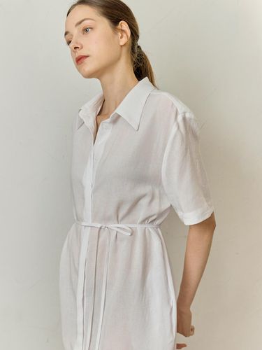 HALF SLEEVE SHIRT LONG ONE-PIECE [2color] - SY2C - Modalova