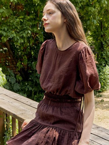 SLEEVE STRING BANDING BLOUSE [3color] - SY2C - Modalova