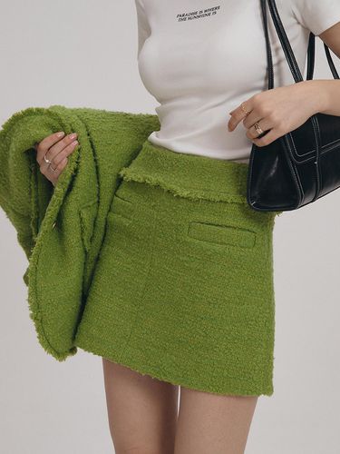 Tassle Tweed Wool Mini Skirt [3color] - SY2C - Modalova