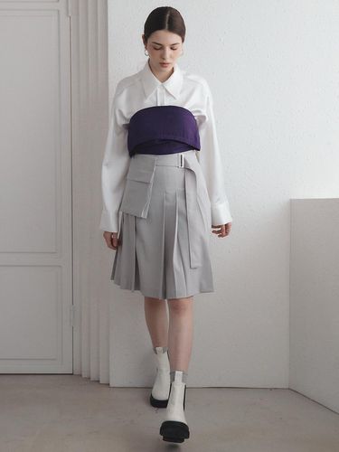 Pocket Belt Midi Skirt [3color] - SY2C - Modalova