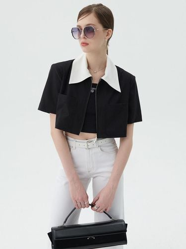 Collared Crop Jacket [2color] - SY2C - Modalova