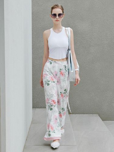 Floral Hemline Pants [3color] - SY2C - Modalova