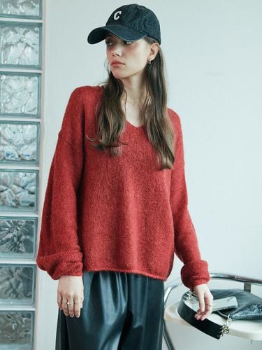 Mohair V-neck Knit [3color] - SY2C - Modalova