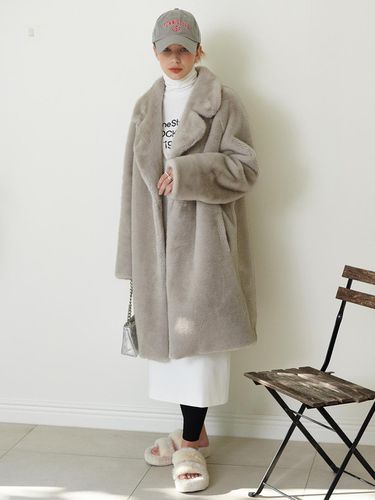 Eco Fur Long Coat_4color - SY2C - Modalova