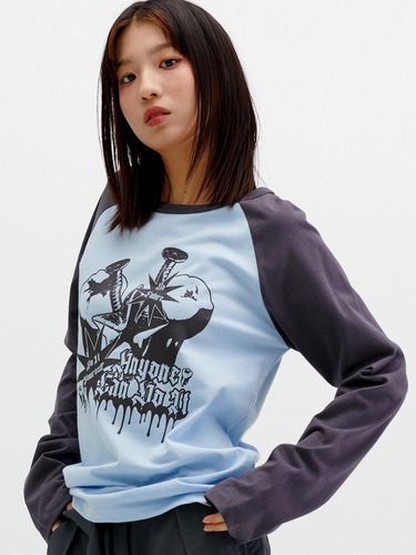 TOOTH RAGLAN LONG SLEEVE TEE [SKY BLUE] - runningHIGH - Modalova