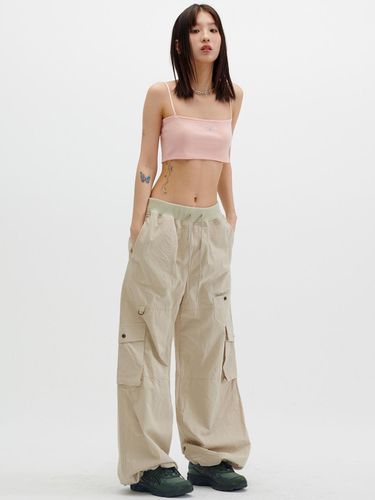 RIPSTOP BANDING CARGO PANTS [BEIGE] - runningHIGH - Modalova