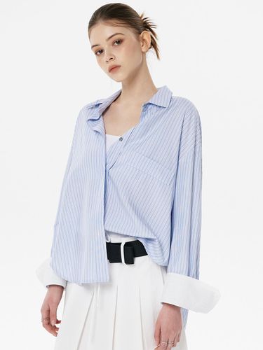 Stripe Fold Sleeve Shirts_2color - SY2C - Modalova