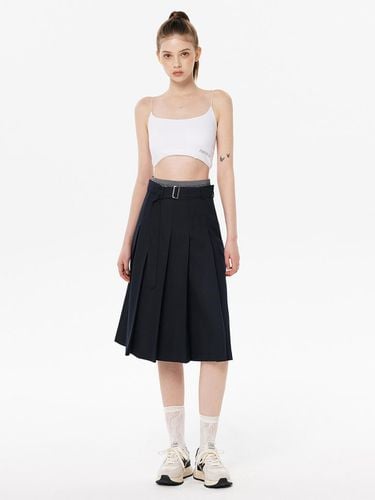 Belted Pleats Midi Skirt_2color - SY2C - Modalova