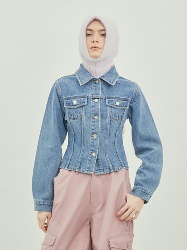 Corset-Inspired Stitch Denim Jacket () - 13MONTH - Modalova