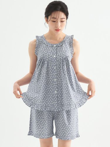 Clover Sleeveless Cotton Sleepwear Set - MAY FLOWER - Modalova