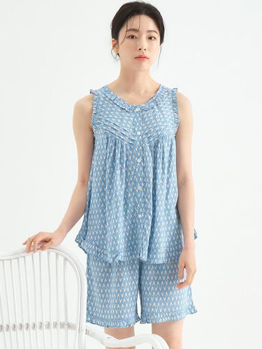 Summer Sleeveless Rayon Sleepwear Set - MAY FLOWER - Modalova