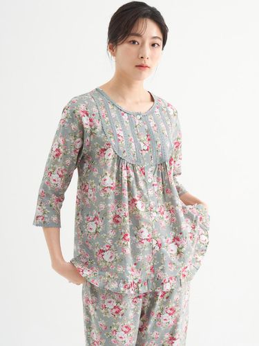 Rose Capri Cotton Sleepwear Set - MAY FLOWER - Modalova