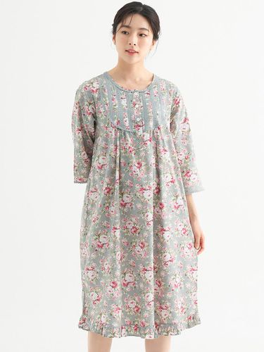 Rose Capri Cotton Dress Sleepwear - MAY FLOWER - Modalova