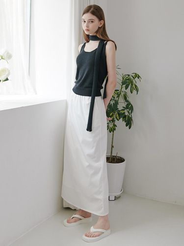 Cotton Tencel Long Skirt - SY2C - Modalova