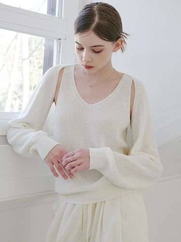 Knit Bolero Cardigan Set-up - SY2C - Modalova