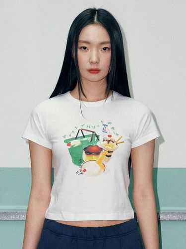 DESSERT CROP H/S TEE [WHITE] - runningHIGH - Modalova