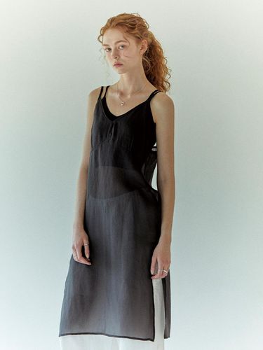 See-Thru Side Slit One-Piece_2color - SY2C - Modalova