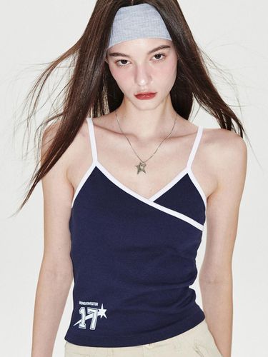 Super star V-neck Sleeveless [Navy] - WONDER VISITOR - Modalova