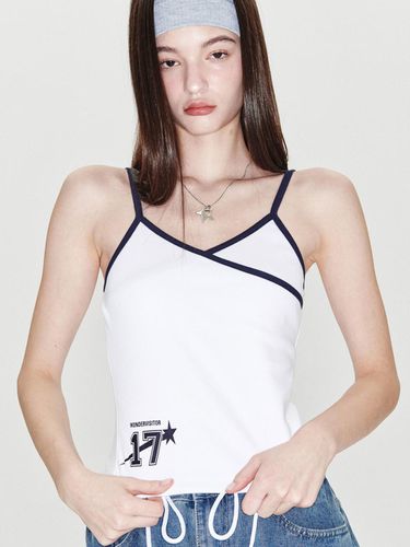 Super star V-neck Sleeveless [White] - WONDER VISITOR - Modalova